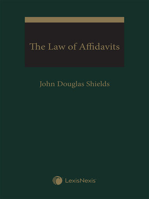 cover image of The Law of Affidavits